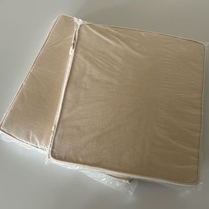 NWT TreeHause Bundle of 2 Cream Cotton Seat Cushions